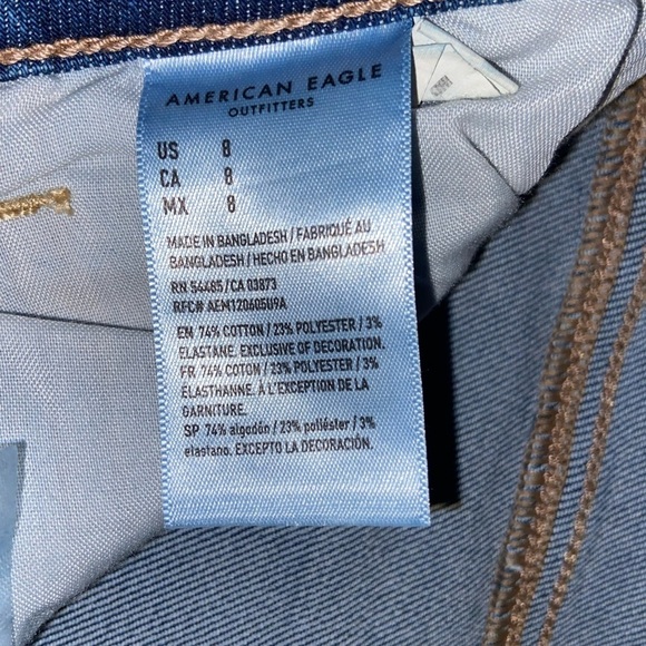 Women’s American Eagle The Dream Short High-Waisted Midi Jean Shorts size 8 - Picture 10 of 16